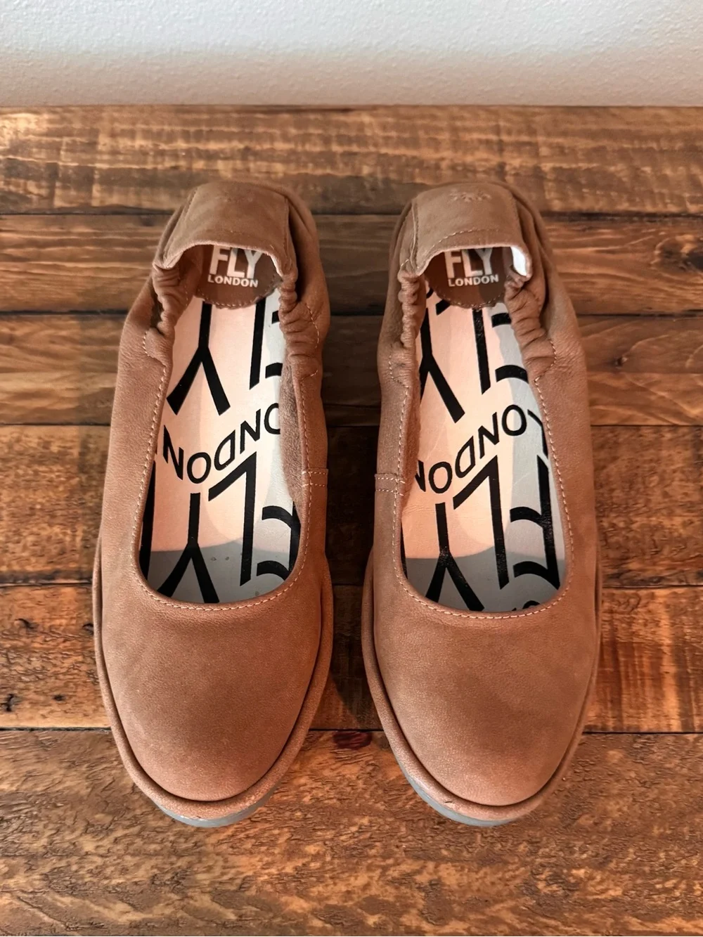 Fly London Women's Pled/Cupido Brown Wedge Slip-On Wedge Flat